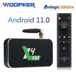 Box Ugoos X4 Pro TV BOX Android 11 Amlogic S905X4 DDR4 4GB 32GB 4k HD Media Player Wifi 1000M LAN AV1 X4 Cube X4 PLUS Smart Tv Box