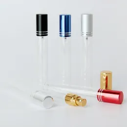 Storage Bottles 15ml Clear Glass Atomizer Bottle Refillable Colorful Aluminum Spray Perfume Vials Travel Container LX3745