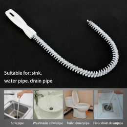 Pipe Dredging Brush Sink Cleaning Brush Bathroom Hair Sewer Drain Cleaner Flexible Spiral Cleaner Clog Plug Hole Remover Tool
