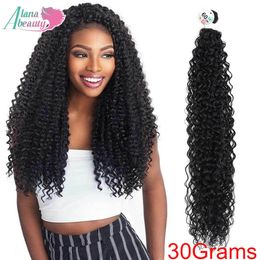 Alana Long Kinky Curly Hair Extensions Synthetic Jerry Curly Bundles 30Grams/Bundle Organic Fibre Fake Hair Heat Resistant Wave