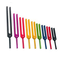 9 Piece Colourful Solfeggio Aluminium Alloy Tuning Forks Therapy Tuning Forks Speech Therapy