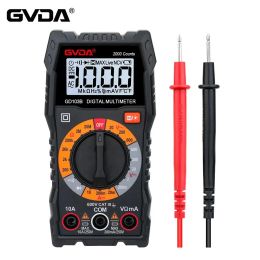 GVDA Digital Multimeter DMM Voltmeter True RMS AC DC Voltage Meter Diode Continuity Resistance Tester 2000 Counts Multitester