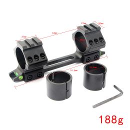 Tactical 30mm Scope Ring Mount 2Slots 12bolts Bubble Level 11mm Dovetail Picatinny Weaver Rail Mount
