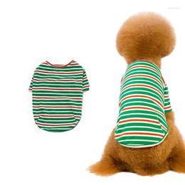 Dog Apparel 2024 Pet Clothes Clothing Stripe Underwear Teddy Law Fighting T-shirt Accessories