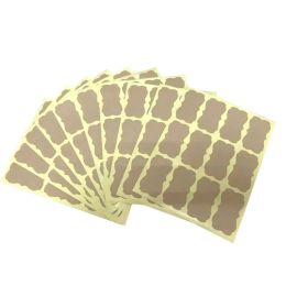 120pcs/10sheets Blank Kraft Stickers Home Kitchen Jars Bottle Tags Decorative Stickers DIY Bakewear Adhesive Gift Sealing Labels