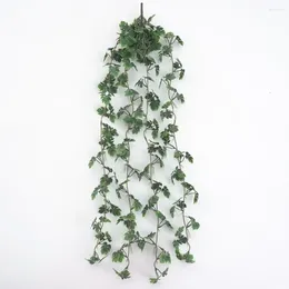 Decorative Flowers Home Decoration Faux Plant Maintenance-free Artificial Plants Realistic Hanging Scindapsus Leaf For Indoor