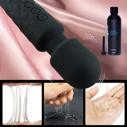 Powerful AV Vibrator with Love Gel Magic Wand Vibrator Body Vagina Massage Oil G Spot Vibrator sexy Toys for Women Masturbator