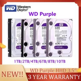 System Western Digital WD Purple 1T 2T 3T 4T 6T 8TB 10TB 3.5" SATA III Hard Drive Surveillance HDD Harddisk for CCTV Camera DVR NVR