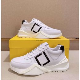 Famous Brand Flow Sneakers Shoes White Black Leather Skateboard Walking Low Top Mens Casual Bike Fabric Rubber Sole Fabric Trainers Eu38-46 with Box