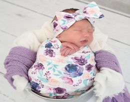 Newborn Baby Boy Girl Printed Crib Sleeping Bag Baby Wrap Swaddle Clothes Set New Born Pography Receiving Blankets Floral 357594232