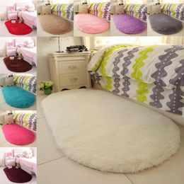 Carpets Oval Soft Carpet Washable Seat Pad Rugs Hairy Wool Warm For Living Room Floor