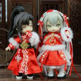 OB11 baby clothes 1/12 BJD UFDOLL molly GSC BODY autumn and winter ancient Hanfu national style suit doll clothes accessories