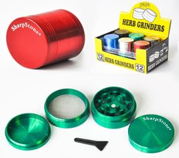 40MM 4 layers Herb Grinder smoke accessory Zinc Alloy Tobacco Grinders with CNC teeth filter for Smoking3820797