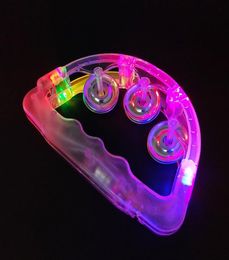 2022 new LED Flashing Tambourine Rattle Hand Bell Kids Light Up Luminous Toy KTV Bar Decoration Glow Led Lights P6583601