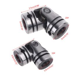 Compact Universal Joint Diameter 16mm/20mm Shaft Coupling Motor Connector DIY Steering Steel Universal Joint Machinery
