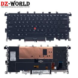 Keyboards RU Russian US English Backlit Keyboard for Lenovo Thinkpad X1 Yoga 1st Gen Laptop 01AX829 00JT888 01AW927 00JT864 00JT881