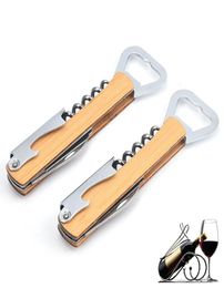 Whole Wooden Handle Professional Wine Opener Multifunction Portable Screw Corkscrew Wine Bottle Opener2372114