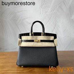 Handbag Crocodile Leather 7A Quality Bag Genuine touch 25cm patchwork blackWomen Large YSOSDEN9