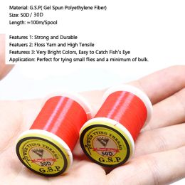 100meters/spool 30D/50D GSP fly tying PE thread strongest fly fishing tying thread for Midge Nymph Dry&Wet Flies Trout fishing
