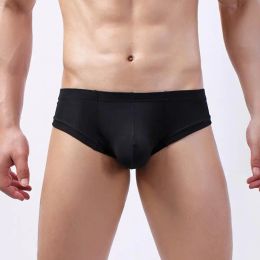 Low-elastic Design Men Thong Men's Summer Thong Underwear with High Elasticity U Pouch Design for Breathable Comfort Smooth