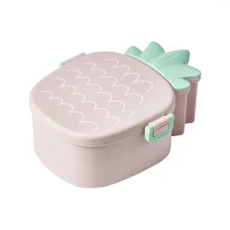 Dinnerware Kids School Portable Bento Case Leak-proof Compartment Design 3 Grids Gift For Children's Day Thanksgiving