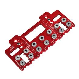 1 Set Handle Pitch Punch Hole Locator, Shelf Pin Drilling Guide Jig,Aluminum Pocket Hole Jig Kit,Straight Hole Drilling Template