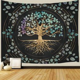 Tapestries Tree Of Life Pattern Printing Tapestry Witchcraft Supplies Boho Decor Room Home Wall