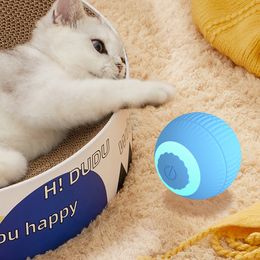Electric Cat Ball Toys Automatic Rolling Balls Smart Cat Toys Interactive Ball for Cats Training Self Moving Kitten Exercise Toy