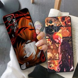 Bleach Anime Kurosaki Ichigo Phone Case for Xiaomi Redmi Note 12 11S 10 Lite 11 Pro 9S 8T 9T 11T 11R 9 8 7 10S Silicone Cover
