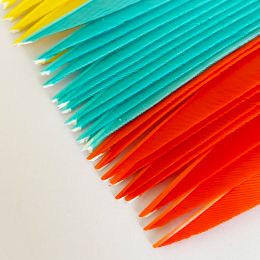 50 Pack Arrow Fletching 5 Inch Turkey Feather Vanes for DIY Archery Bow Arrow Fletches Accessories Right Wings Shield Cutter