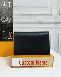 Men Long Wallet Designer Women Purse High Quality pu leather Evening Bags Coin Purse Fashion Female Card And Money Custom Name Wal6104454