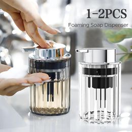 Liquid Soap Dispenser 1-2PCS Foaming Dispener For Bathroom Push-type Bottle Plastic Shampoo Kitchen Accessories