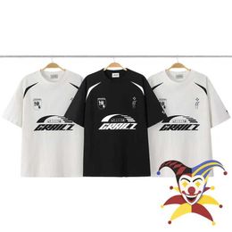 Men's T-Shirts Grailz Vintage Racing Suit Short Sleeved TEE Men Women Embroidered Casual T-Shirt J240409