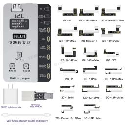 I2C KC01 Battery Repair Flex for IPhone 11 12 13 14 Pro Max Mini Battery Replacement Cable Remove Pop Up Error Warning Tools Set