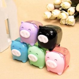 2 Pcs Cute Kawaii Animal Pig Candy Coloured Pencil Sharpener Korean Kids School Supplies Stationery Random Colour