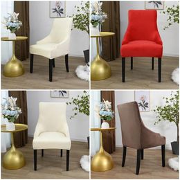 Chair Covers Velvet Colourful Soft Cover High Back Armchair Dining Elastic Living Room Seat Office El Home Party Decor