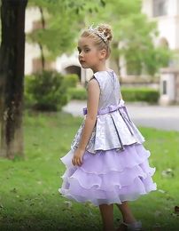 Pretty Wine Purple Pink Jewel Girl's Birthday/Party Dresses Girl's Pageant Dresses Flower Girl Dresses Girls Everyday Skirts Kids' Wear SZ 2-10 D409297