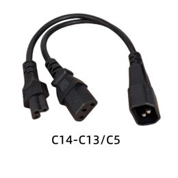 IEC 320 C14 Male Plug to 2XC13 C5 C7 C8 C13 Female Y Type Splitter Power Cord,C14 to 2ways C13 Power Adapter Cable 250V/10Acable