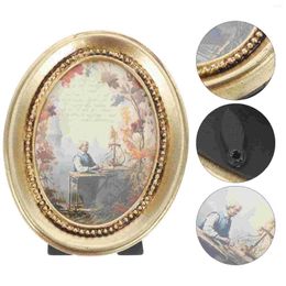 Frames Oval Po Vintage Picture Frame European Style Farmhouse Small Resin Wall Gallery Tabletop Display Retro