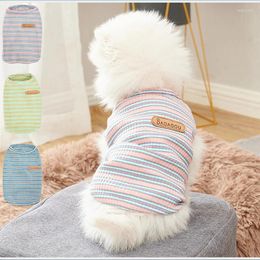 Dog Apparel Pet Clothes Pring Summer Knitted Vest T-shirt Shirt Breathable Puppy Clothing For Small Cat Fashion Cute Dress