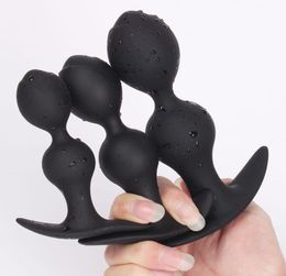 Soft Anal Plug Dilatador Anal Beads Buttplug Prostate Massager Anal Balls Expander Large Butt Plug Adult Sex Toys For Couples Y1906653852