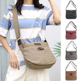 Shoulder Bags Summer Female Bag Canvas Solid Colour Zipper Fashion Messenger Handbag Lady Strap Adjustable