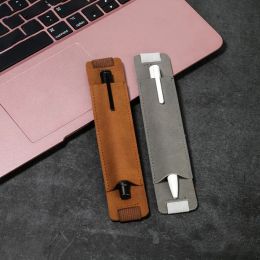 Adjustable Elastic Band Pen Holder PU Leather Pen Sleeve Pouch Elastic Notebook Pen Holder Detachable