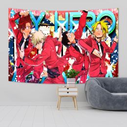 My Heros Academia Wall Tapestry Kawaii Room Decor Cartoons Anime MHA Art Poster Wallpaper Mural Tapestry Teen Bedroom Decoration