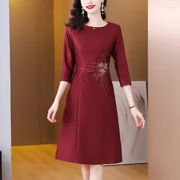 Casual Dresses 2024 Temperament Fashion Elegant Women's Loose Waist Slimming Young Wedding Dress