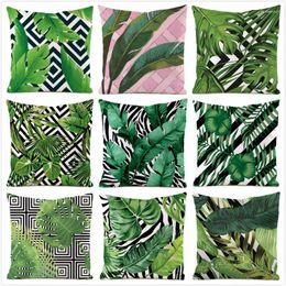 Pillow 45cm IG Banana Leaf Inimitated Silk Fabric Throw Covers Couch Cover Home Decorative Pillows Case