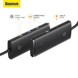 Stations Baseus 4Port Type C USBA HUB Adapter USBA to USB 3.0*4 Ethernet splitter Base For MacBook Pro laptop