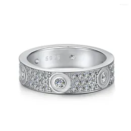 Cluster Rings S925 Silver Ring A Female Niche Light Luxury Diamond Inlaid With Zircon Fashionable And High-end Jewellery