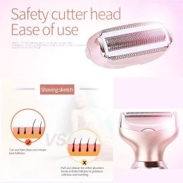 2 In 1 portable Electric Haircut Trimmer epilator woman facial intimate area for body hair removal Sex Shaver Bikini Pubic Rosor