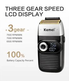 Kemei-Professional Hair Clipper Kit, Electric Shaver, Male Hair Cutting Machine, Men's Trimmer Machine, KM-2299, KM-2026,KM-5083